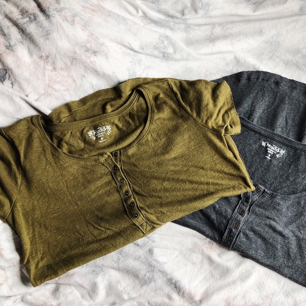 Like New, Rugged Mudd, Olive, Grey, Solid T-Shirts